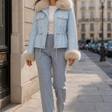 Veste fourrée col amovible Séraphine