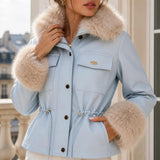 Veste fourrée col amovible Séraphine