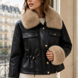 Veste fourrée col amovible Séraphine