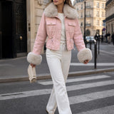Veste fourrée col amovible Séraphine