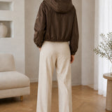 Veste courte à capuche déperlante