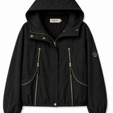 Veste courte à capuche déperlante