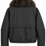 Veste matelassée col effet fourrure