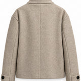 Veste col montant en drap de laine