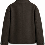 Veste col montant en drap de laine