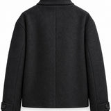 Veste col montant en drap de laine