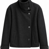 Veste col montant en drap de laine