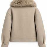 Veste col fourrure amovible
