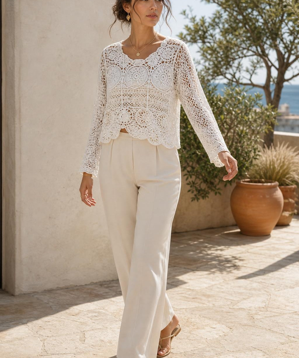 Top crochet coton Sidonie