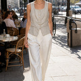 Gilet rayé lin Cécile