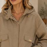Blouson à capuche zippé