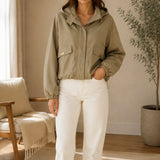Blouson à capuche zippé
