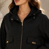 Blouson à capuche zippé
