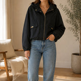 Blouson à capuche zippé