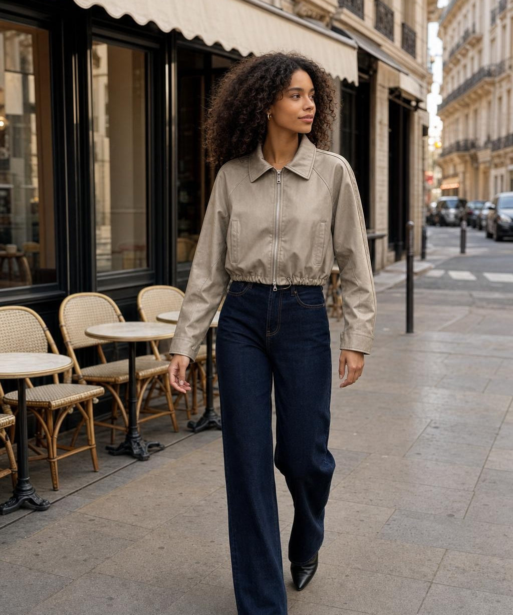 Blouson similicuir souple Mélina