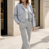 Veste similicuir col montant Quitterie