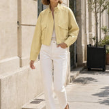 Veste similicuir col montant Quitterie