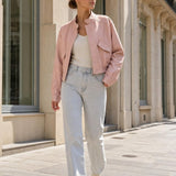 Veste similicuir col montant Quitterie