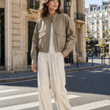 Veste similicuir col montant Quitterie