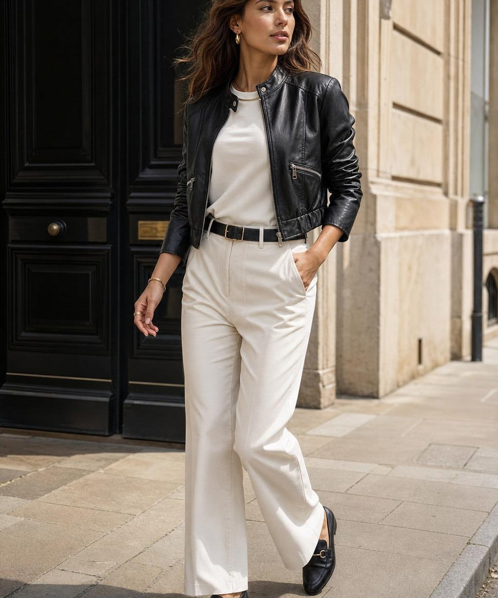 Veste similicuir souple Romane